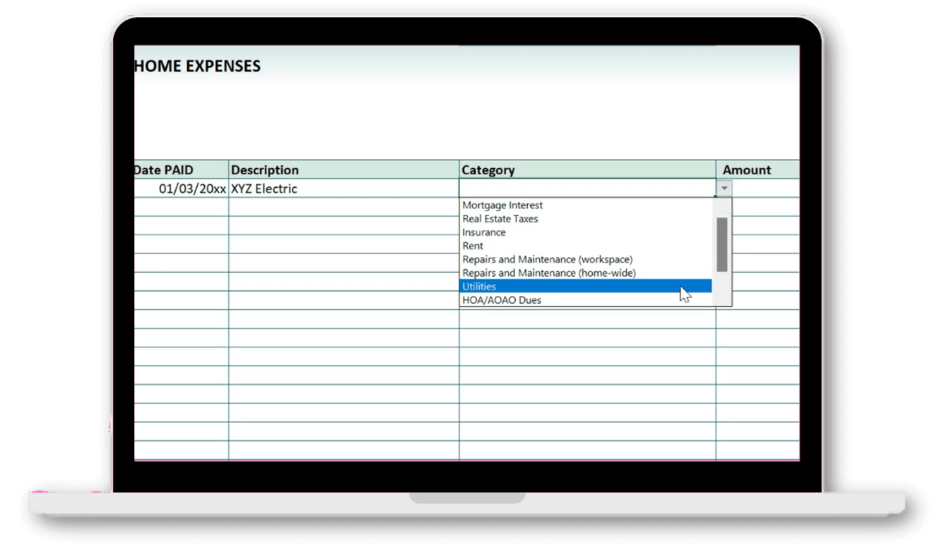 Deductible personal expenses tracker